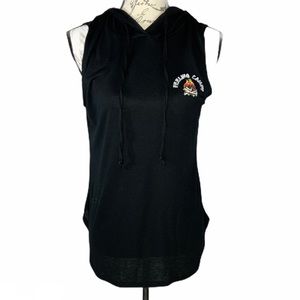 Moden Lux Feeling Campy Hooded Sleeveless Tee Sz L